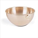 World Cuisine 65824 Single Ring Solid Copper Egg White Bowl, 9.5