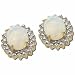 14kt Yellow Gold Opal and Diamond Earrings