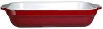 Emile Henry Couleurs 13 by 10-Inch Lasagna Baker, Red