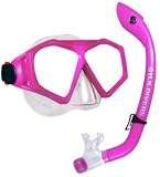 Scuba Snorkeling Dive Junior Mask and Dry Snorkel Jr Youth Snorkel Set - HOT-PINK