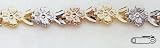14kt 7 Diamond Cut Flowers Bracelet - DC259-7