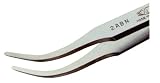 Excelta 2AB-N, Nickel Curved Tip Tweezer, Made in Switzerland