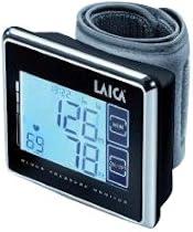LAICA (HIGH QUALITY) - TOUCH SCREEN AUTOMATIC WRIST BLOOD PRESSURE MONITOR - COLOUR: BLACK & CHROME + FREE DIGITAL THERMOMETER