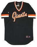 1977 San Francisco Giants Black Replica Throwback Jersey - Blank