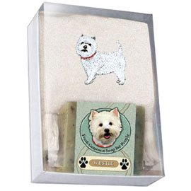 Single Gift Box with Westie Soap and Towel