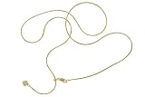 14K Yellow Gold Adjustable Snake Chain, 1.03MM