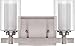 Craftmade 16712BNK2 Celeste Vanity Wall Lighting, 2-Light, 120 Watts, Brushed Polished Nickel (12"W x 7"H)