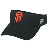 MLB ADULT San Francisco GIANTS Home BLACK VISOR Adjustable Velcro TWILL