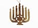 Olive Wood Menorah With Star Of David Ornament.