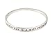 Bracelet - B258 - Bangle Style - Inscribed with "Each Day is a Gift from God" ~ Silver Tone Metal