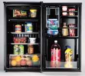 Sanyo Fshr Counter Height Office Refrigerator W/Crisper, 3.7 Cu. Ft., Black/Stainless Steel