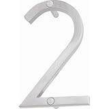 Atlas Homewares ZN2-BRN 4.5-Inch Avalon House Number-2, Brushed Nickel