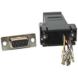 SF Cable, DB9 Female to RJ45 Modular Adapter Black Color