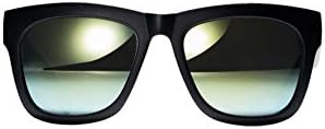Retro big box can be equipped with myopia sunglasses polarized sunglasses driving glasses female influx of people (Matte black frame Reflective Green)