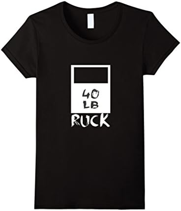 Women's Rucking Fitness Shirt 40 LB RUCK Plate Walking Running Hike Medium Black