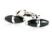  : Modern Silver Tipped Black Enamel Cone Cufflinks with Presentation Box