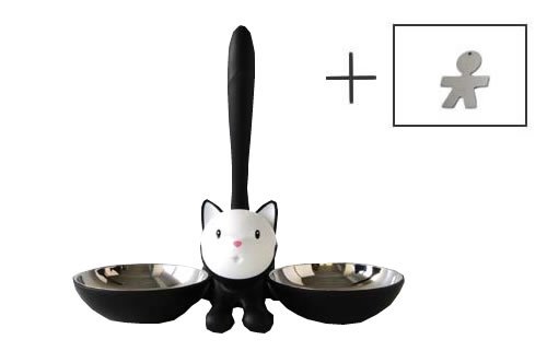 ALESSI アレッシィ Tigrito ティグリート キャットボウル 多目的ボウル / ブラック AMMI09 B & メダルセット