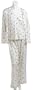 Carole Hochman Ivory Tapestry Rose Bud 3 Piece Pajama Set