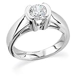14K Platinum Diamond Engagement Ring - 1.00 Ct.
