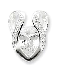 Sterling Silver CZ Slide Pendant