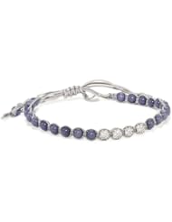 Tai Grey Beads with Four Clear Crystal Bracelet