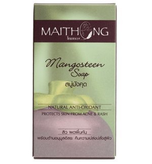 Maithong Mangosteen Soap Bar for Face and Body, Prevent Acne & Rash, Products of Thailand