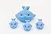 XKX Rubber Bath Toys,Dolphin Family Bath-time Fun,Set Of 4