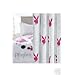 Playboy Trailing Bunnies White Curtains Pair 66 x 54 100% OFFICIAL