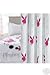 Kitchen & Housewares : Playboy Trailing Bunnies White Curtains Pair 66 x 72 100% OFFICIAL