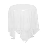 Baxton Studio Blair Clear Acrylic Modern Tablecloth Illusion Table