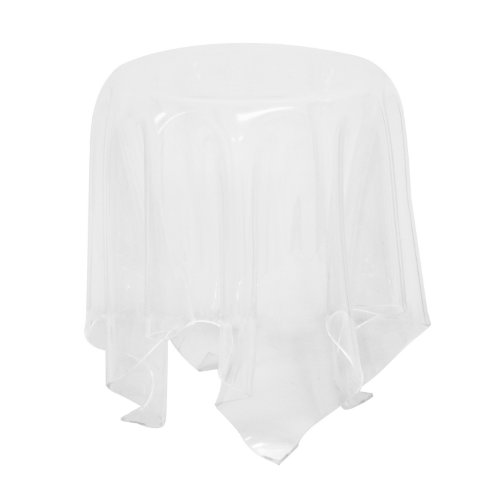 Baxton Studio Blair Clear Acrylic Modern Tablecloth Illusion Table