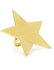Shameless Jewelry "Naughty and Nice" Gold-Plated Large Star Ring
