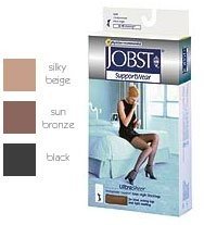 Jobst UltraSheer Knee High Mild Compression Stockings 8-15 mmHg - Black/Medium