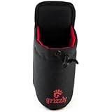 Grizzly SNAKE RIVER Adjustable Water Bottle Holder (Black) for Equipment & Tool Belt, or Dakota Utility Belt for Hunting, Fishing, Birding, Dog Walking Camping Hiking Archery All Outdoor Activities