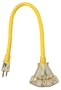 Yellow Jacket 2882 12/3 15-Amp SJTW Contractor 2-Foot Extension Cord with Lighted Power Block
