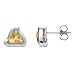 Sterling Silver Triangle Citrine Earrings