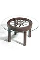 Motif Cocktail Table With 35"d Glass Top