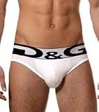 D&G Dolce & Gabbana D&G Cotton Stretch Maxi Logo Midi Slip Brief S402