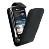 Black PU Leather Vertical Case for Motorola XT320 Defy Mini - High Quality Flip Phone Cover + 2 Screen Protectors