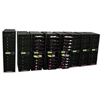 Produplicator 80 Burner Daisy Chain 20X DVD CD Duplicator Machine + Removable 750GB Hard Disk Drive (Standalone Audio Video Copy Tower, Disc Duplication Device)
