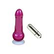 Doc Johnson Vac-U-Lock Fuchsia Dong with Suction Cup Frost Plug Adult Sex Toy Kit