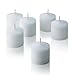 Light In The Dark White Votive Candles - Box of 12 Unscented Candles - 10 Hour Burn Time - Candles for Weddings, Parties, Spas and Decorations