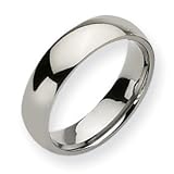 Titanium 6mm Polished Comfort Fit Wedding Band - Size 14.5
