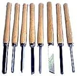 Chisels: 8 Pcs Wood Lathe Turning Chisel Sel HSS