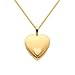 14K Yellow Gold Engraved Heart