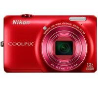 Nikon COOLPIX S6300 16 MP Digital Camera with 10x Zoom NIKKOR Glass Lens and Full HD 1080p Video (Red)
