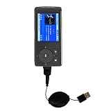 Retractable USB Cable for the Insignia 4GB with Power Hot Sync and Charge capabilities - Gomadic Brand w/ TipExchange Technology
