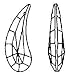 Swarovski Strass Crystal Fairy Wing With Lazer Logo Etched 50mm # 8950-8031-50