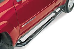 Westin 25-0975 Signature Series Round Nerf Bars - Black, for the 1999 Jeep Wrangler