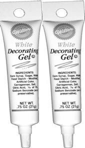 White Cake Decorations - Two (2) MESSAGE DETAIL Decorating Gel - White by Wilton - The PartyWorks